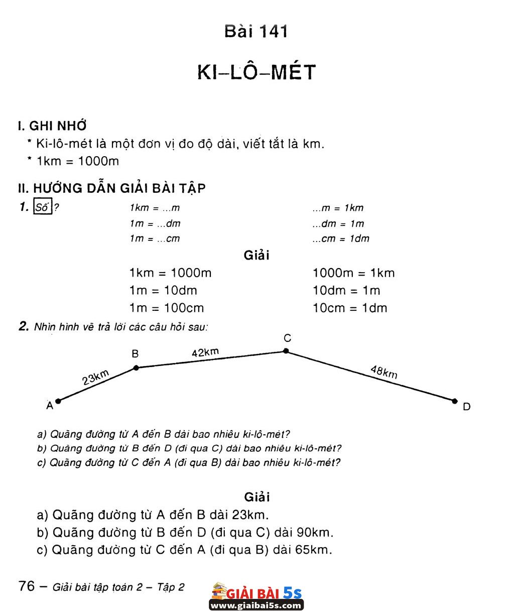 Bài 141: Ki-lô-mét